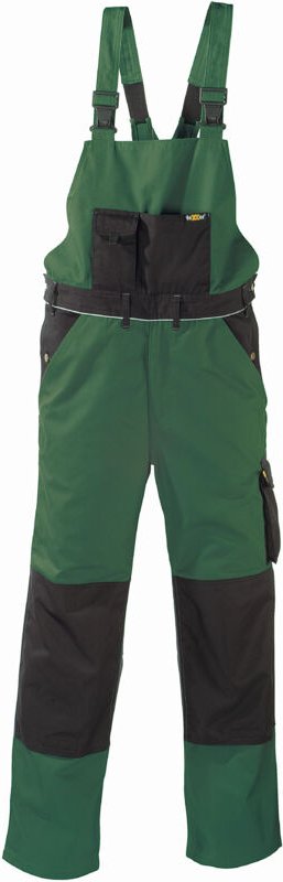 Canvas (320 g/m²) Latzhose AMAZONAS grün/schwarz Größe 46