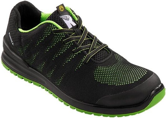 RUNNEX® S1P ESD-Sicherheitshalbschuhe SportStar schwarz/grün 510748 Gr. 48