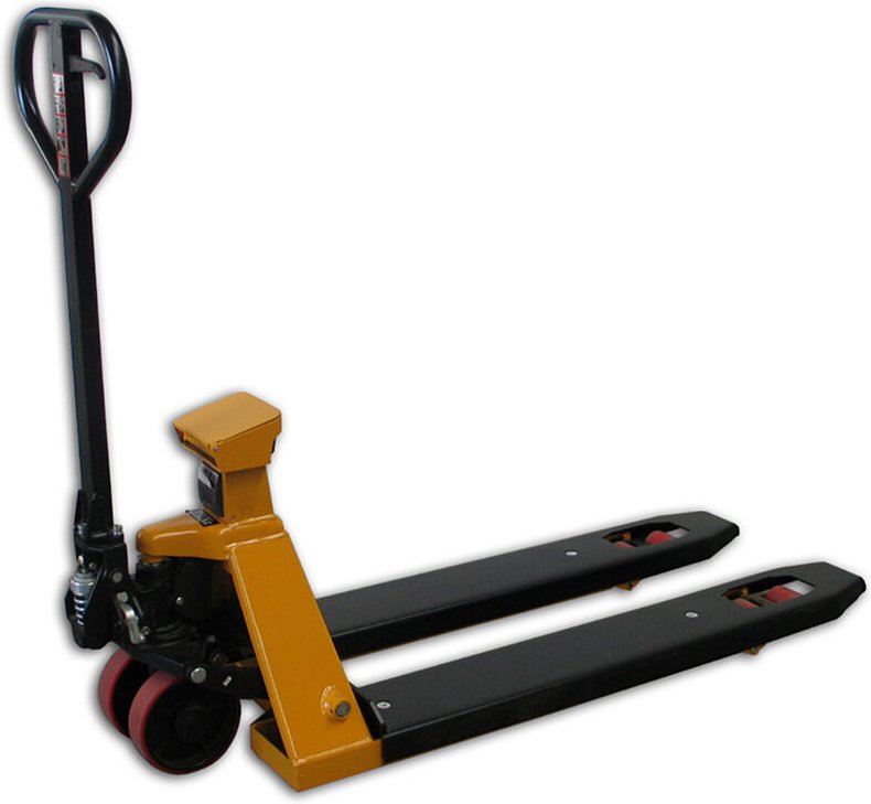 qteck Gabelhubwagen mit Waage und Drucker WHW-Serie 4x1,5V(AAA) Wiegbereich bis 2000kg Gabellänge 1150mm