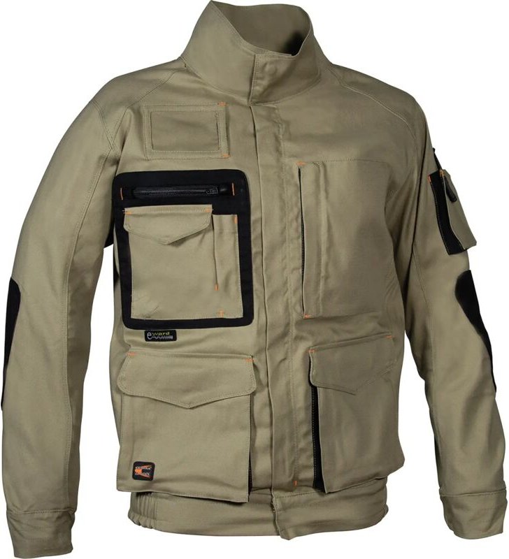 Arbeitsjacke mit Mehrfachtaschen OBERWART - Beige/Schwarz L - FR (48) - EU (50)