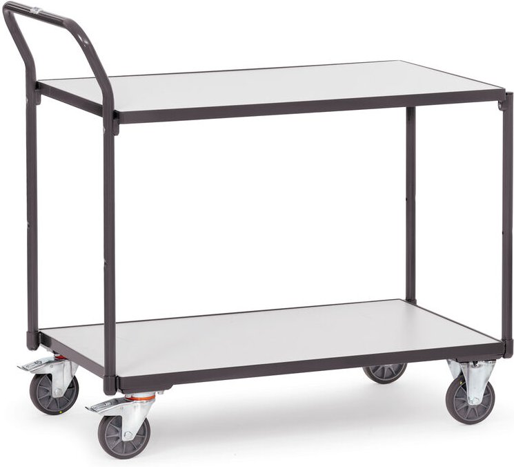 Fetra ESD-Tischwagen mit 2 Böden, elektrisch leitfähig 850x500 mm