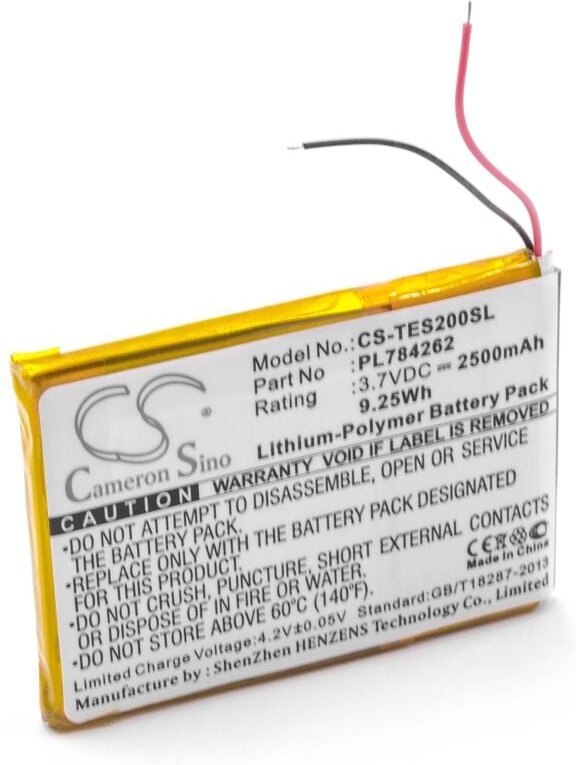 Vhbw - Akku kompatibel mit Teasi One 2 gps Navigation Navi (2500mAh, 3,7V, Li-Polymer)