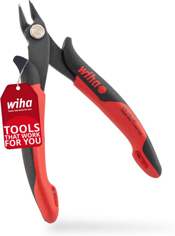 Präzisions Seitenschneider Elektronik klein (27391) breiter, spitzer Kopf ohne Wate 130mm i Drahtschneider Elektroinstal...