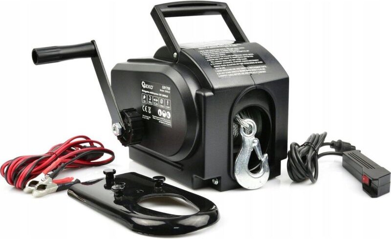 Geko Elektrischer Tragbarer Winde 12V 907 kg 9 m Kabel