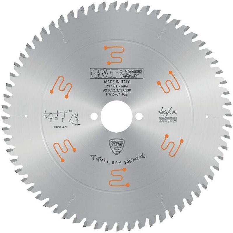 297.816.64M CHROMKLINGE FÜR NE-KUNSTSTOFF HW 216x2,3/1,6x30 Z64 TCG