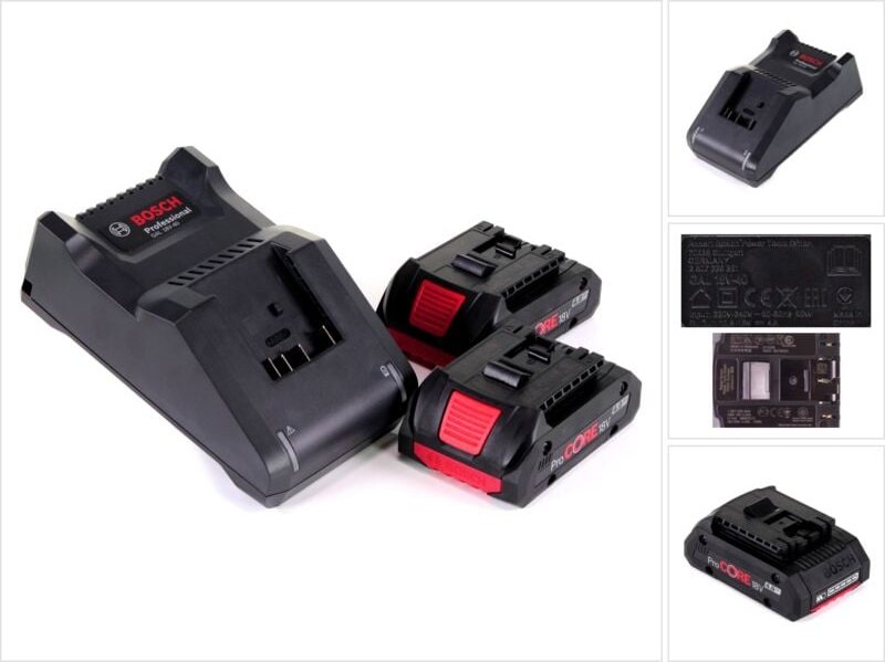 Bosch Professional - Bosch Starter Set 18V mit 2x ProCORE Akku 4.0Ah + gal 18V-40 Ladegerät ( 1600A01BA3 )