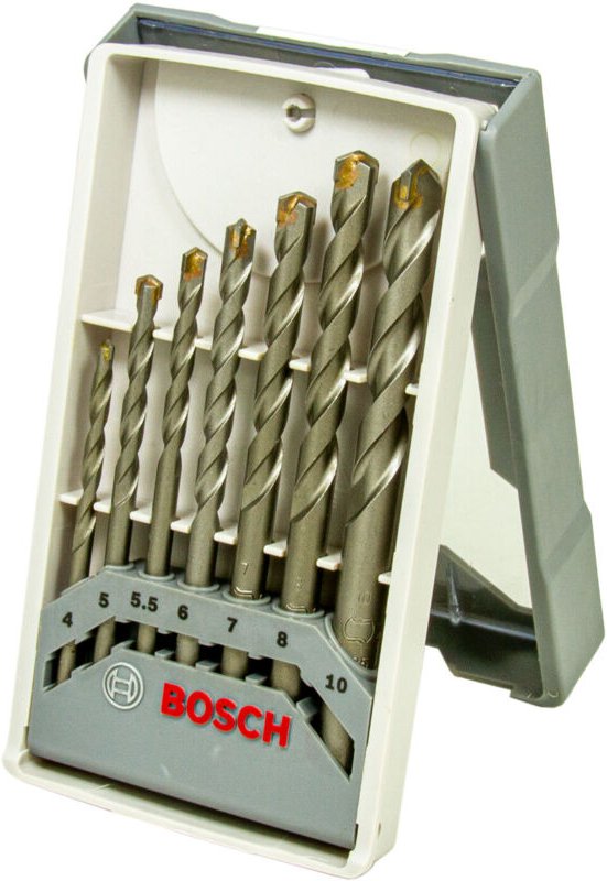 Accessories CYL-3 2607017083 Hartmetall Beton-Spiralbohrer-Set 7teilig 4 mm, 5 mm, 5.5 mm, 6 m - Bosch