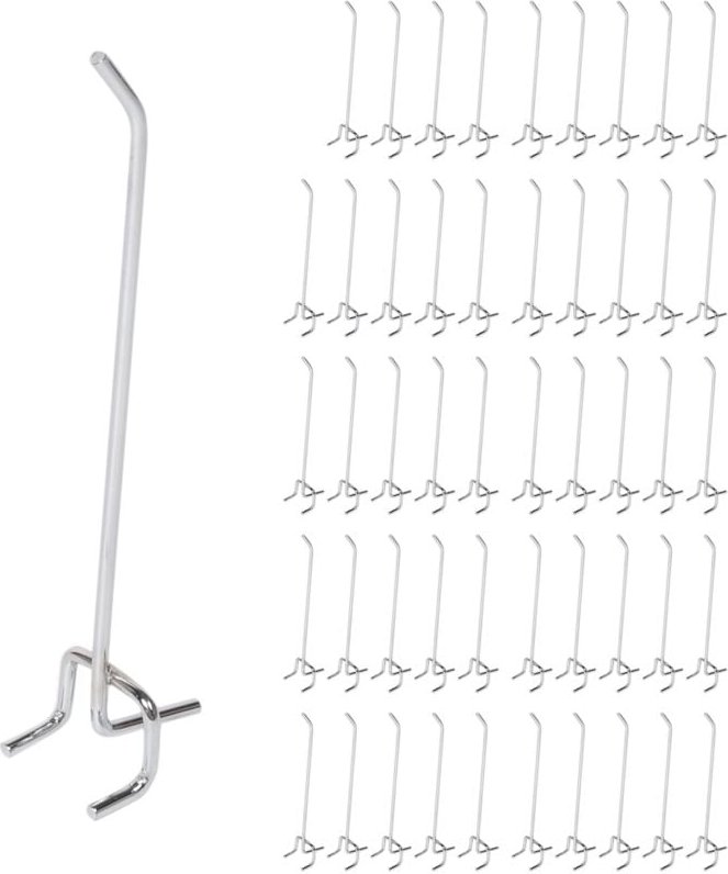 50 Pcs 6-Zoll Pegboard Haken Metall Regale und Organizer Sortiment Garage Lagerung