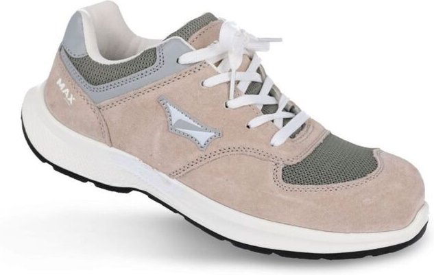 WORKFIT Sicherheitsschuh „Max“ (S3S SR-Schutz) mit verstärkter Zehenkappe – Größe 47, beige