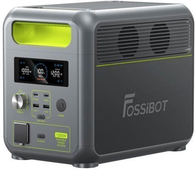 FOSSiBOT F1200 Tragbare Elektrostation 1024Wh, Solar Generator 1200W Elektrizitätszentrale für Outdoor Reisen, Camping R...