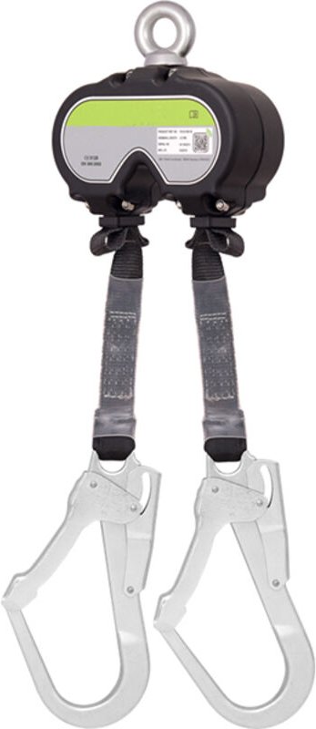 Doppelte Auffanggerät mit Aluminiumgehäuse und Polyester-Gurt – 2 m - FA2050002