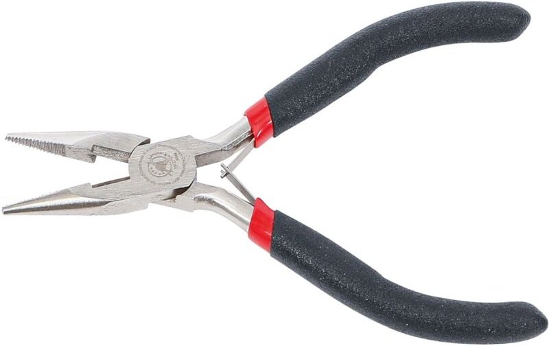 Elektronik-Spitzzange gerade mit Feder 120 mm