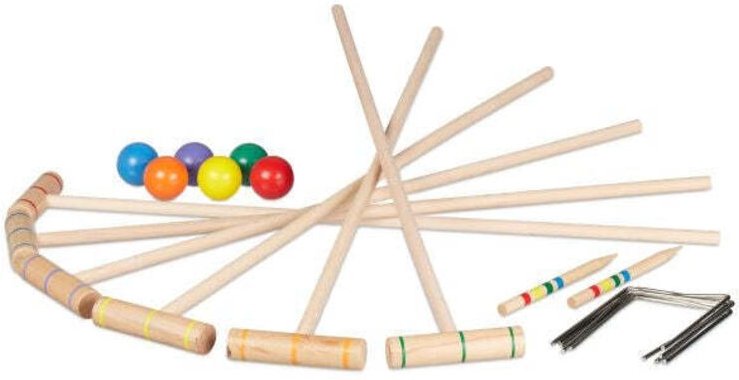 Wooden croquet game 6 players