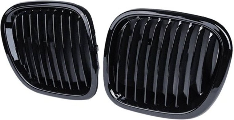 Tlily - Auto GläNzend Schwarz Fronthaube Nierengrill Mesh Sport Racing Grills für Z3 Coupe 1996-2002