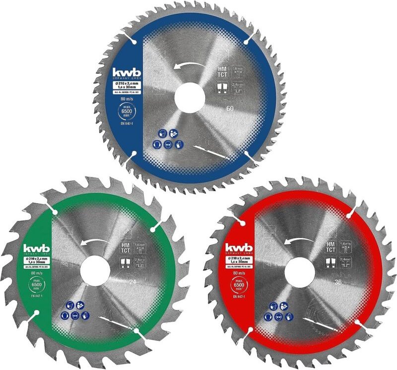 Kreissägeblattsatz 3t 210x30mm