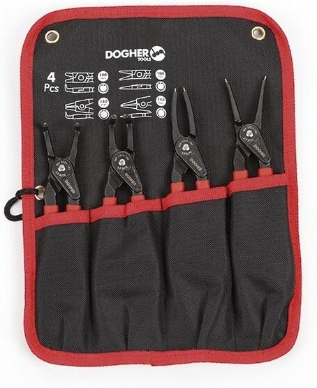 Tasche, 4 Stück, Seeger Pro Zange (180 mm) Dogher 220X-001