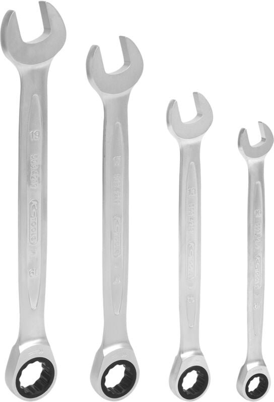 Ks Tools GEARplus Ratschenringmaulschlüssel-Satz, 4-tlg 10-19mm - 503.4204