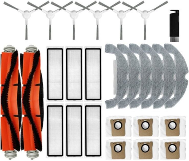 Für Roboter-Staubsauger Hauptseitenbürste Lappenfilter Staubbeutel