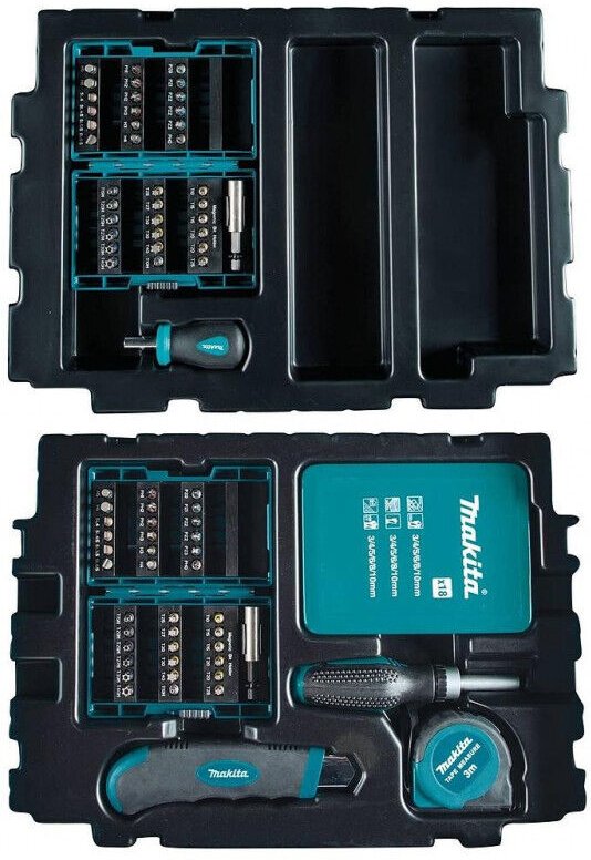 B-49725 Bohrer Bit Set 96 teilig + Makpac ( Cuttermesser Maßband Faustschraubendreher Ratschenschraubendreher Bithalter ...