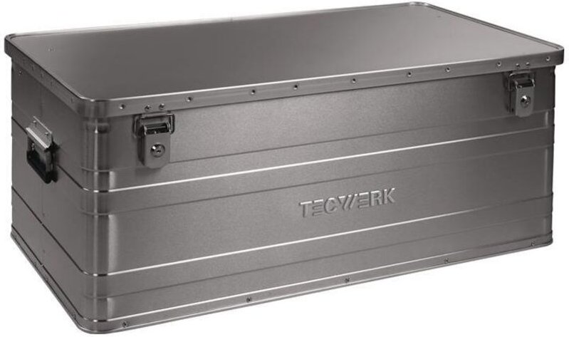 Aluminiumbox L900xB490xH380mm 140 l mit Klappverschluss und Zylinderschloss
