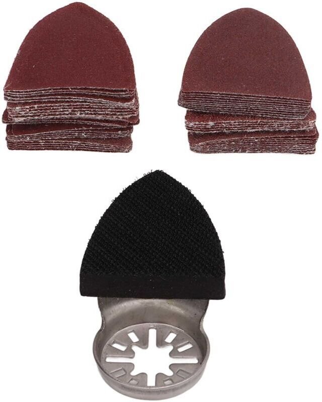 51-teiliges Set aus oszillierendem Schleifpapier und Schleifpads mit dreieckigen Klettverschlüssen