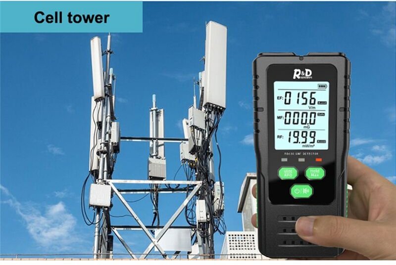 3-In-1-TestgeräT für Elektromagnetische Feldstrahlung, EMF-MessgeräT, Multifunktionales Tragbares Radiofrequenz-Warnmess...