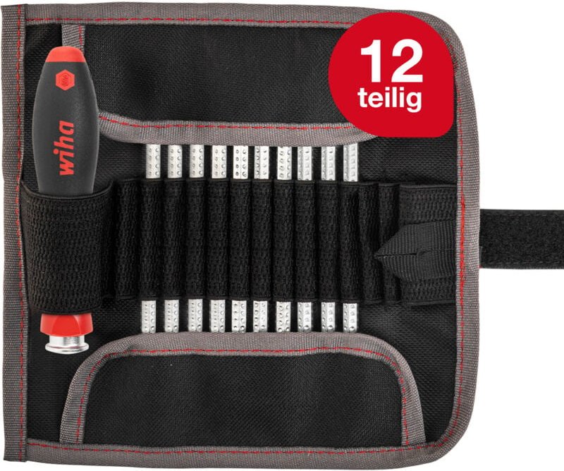 Schraubendreher mit Wechselklinge Kombiklingen-Satz system 4 in Rolltasche (27820) / 12 teilig, Schlitz/Phillips/TORX/Se...