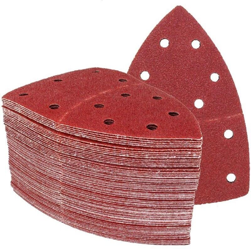 │ 50 Stück │ 11 Löcher │ 105 x 152 mm │ Körnung 100 │ für Multischleifer │ Schleifblätter │ Schleifpapier