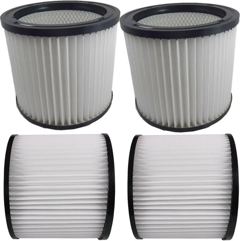 2x Rundfilter Lamellenfilter Patrone für Einhell bt-vc 1600 e BT-VC1250SA bvc 1815 s duo 1250/1 duo 1400 HPS-1300 Inox 1...