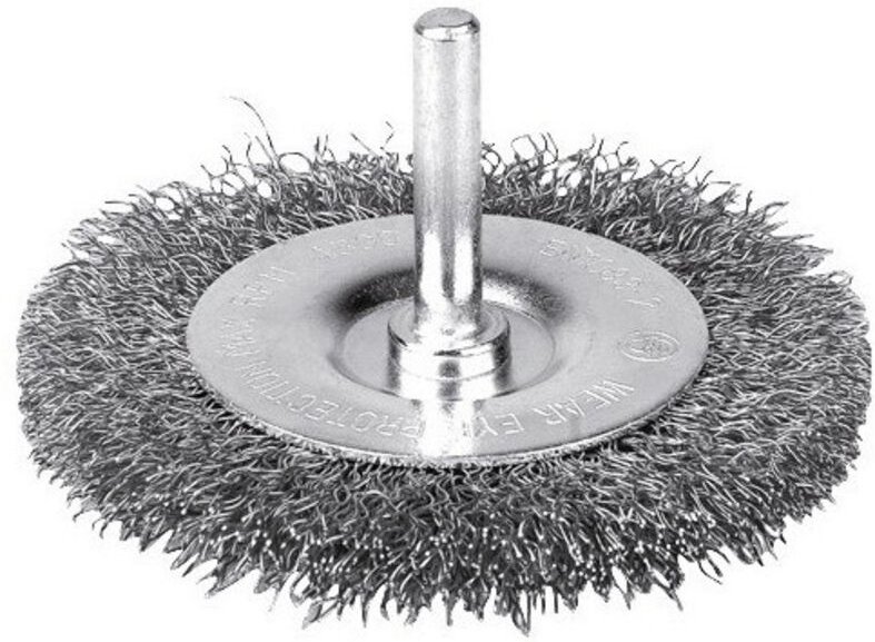 Rundbürste Draht Edelstahl gewellt Durchmesser 100mm