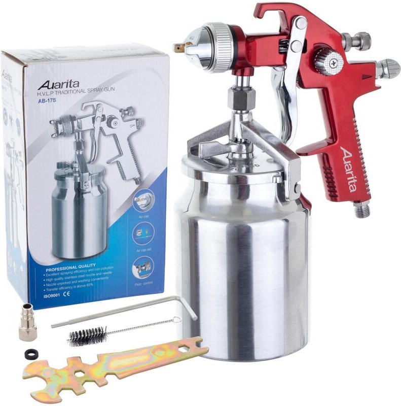 Auarita Hp-Lackierpistole, 2,0-Mm-Düse, 1-L-Bodentank