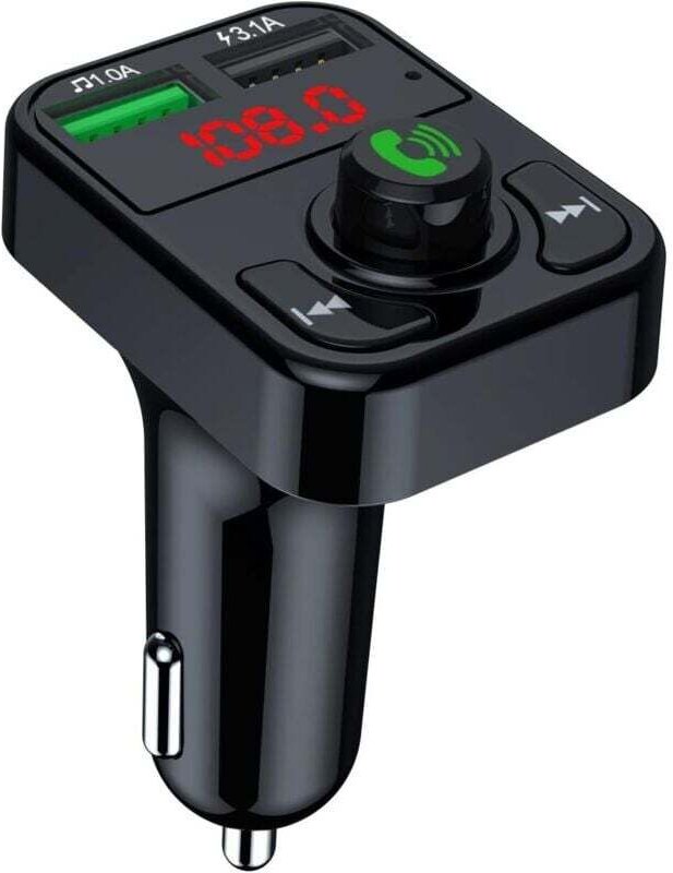 FM-Transmitter fürs Auto, Bluetooth-Freisprecheinrichtung, MP3-Player, 3,1-A-Schnellladefunktion