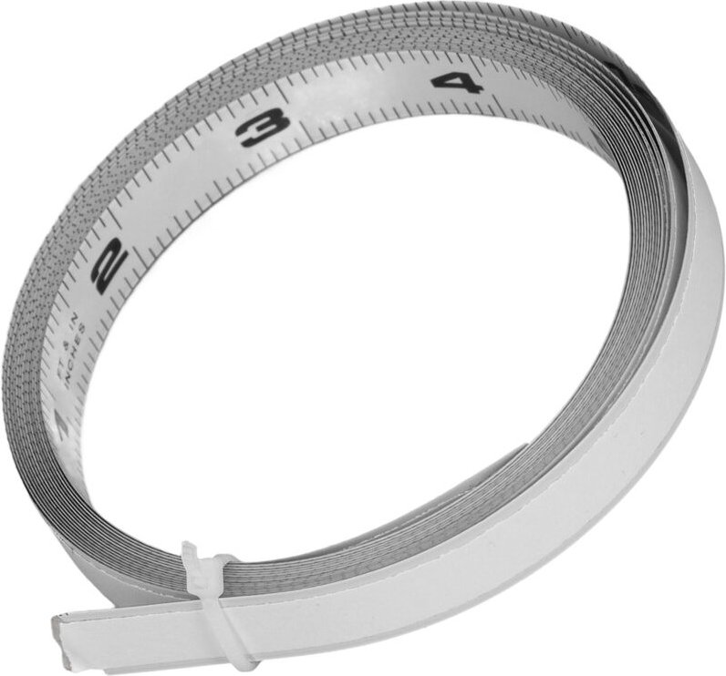 Metall-Maßband, selbstklebendes Doppelskalen-Maßband für Tischkreissägen und Werkbänke, 12 Fuß 144 Zoll (3,66 m) aus Koh...