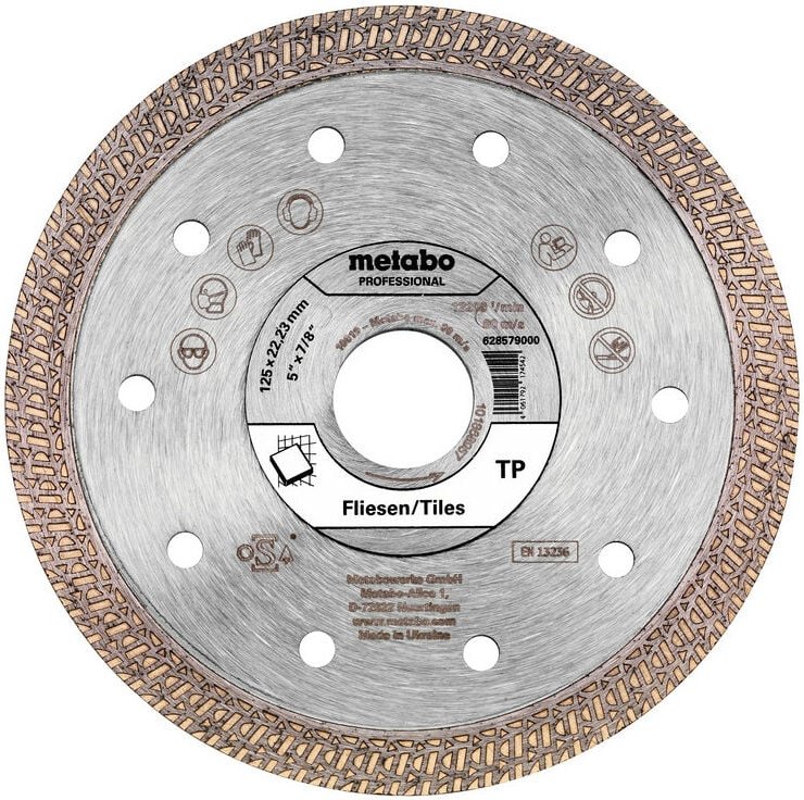 Metabo - Diamanttrennscheibe 125x22,23mm, tp, Fliesen professional (628579000)