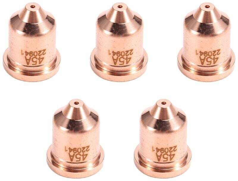 5 kompatible 45A Plasmaschneidbrenner-Düsenspitzen 45XP 65 85 105 Verbrauchsmaterialien