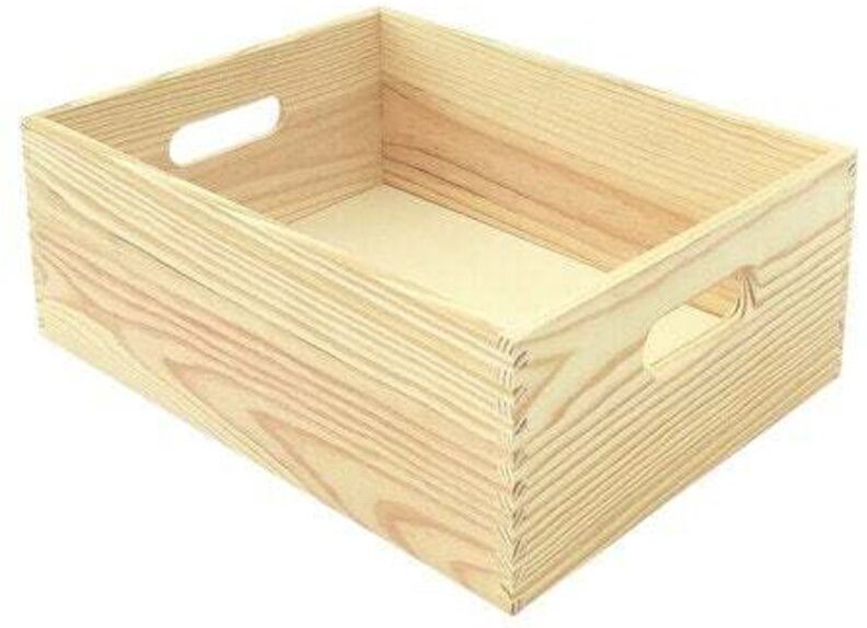 Kiste aus rohem Kiefernholz 40x30x15 cm Sans marque