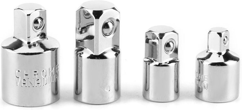 4 Stück 1/4 Zoll 3/8 Zoll 1/2 Zoll Elektroschlüssel-Hülsenadapter-Konverter Chrom-Vanadium-Stahl-Antriebsnussdichtung (g...