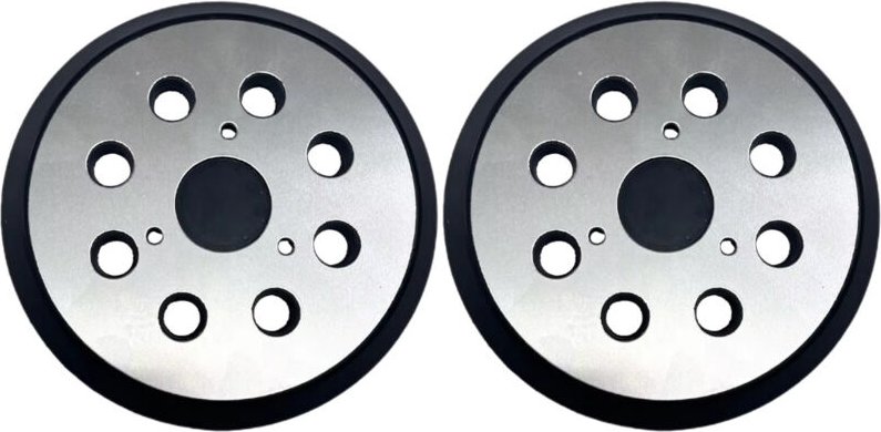 Trade-Shop Klett Schleifteller Haftteller 125mm 8 Staublöcher 3 Schraubenlöcher für viele Makita, Hitachi, Milwaukee, Po...