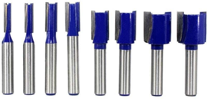 8-mm-Griff-Gerademesser, verlängertes geteiltes Gerademesser für Holzarbeiten, 8-teiliges blaues Gerademesser-Set