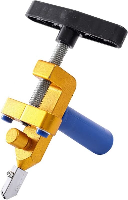 Nouvelle coupe-carreaux tout-en-un, coupe-carreaux multifonctionnel, coupe-verre 2 en 1 en alliage d'aluminium (doré)