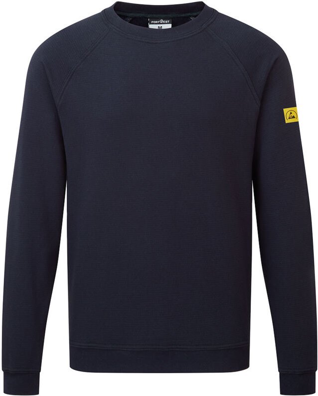Anti-Statik ESD Sweatshirt - Größe XL - Marine - Portwest
