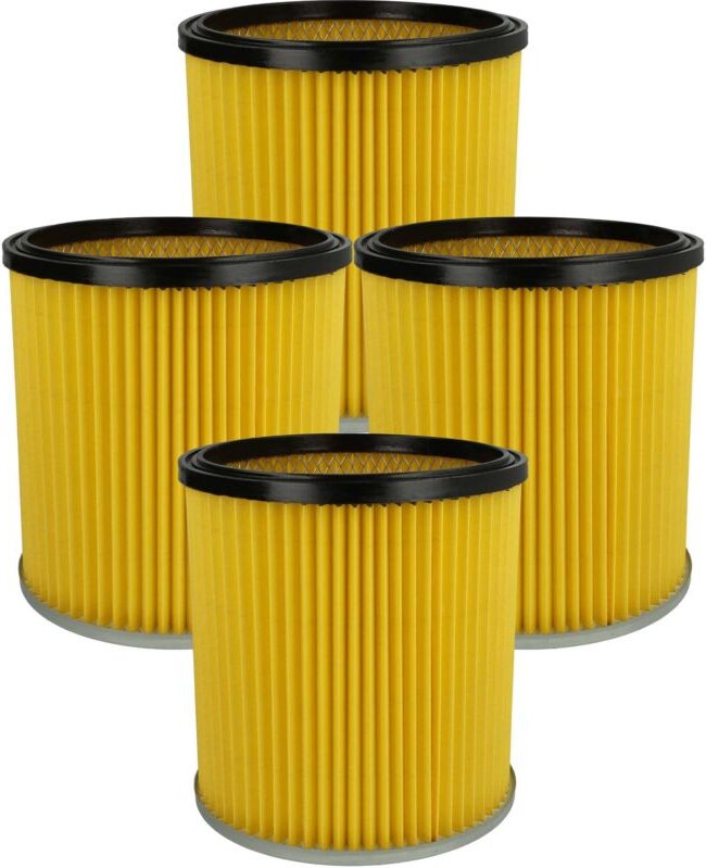 vhbw 4x Faltenfilter kompatibel mit Kärcher K 2901 (1.085-804.0), K 2201 (1.085-131.0 Staubsauger - Patronenfilter Gelb ...