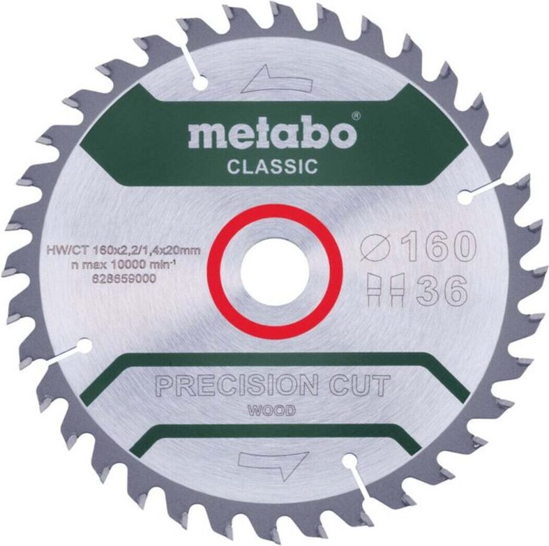 Metabo - Sägeblatt precision cut wood - classic, 160x2,2/1,4x20 Z36 wz 10° /b (628659000)