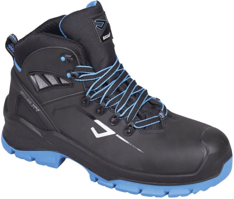 Bicap Whale S3 SRC Sicherheitshochschuhe - 43 EU - Schwarze