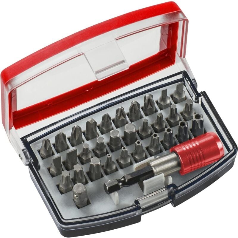 KWB - Bit-Set Bitbox mit Bithalter '32-teilig inkl. 44652 Zoll Sechskant-Schaft nach iso 1173 und c 44626 Form