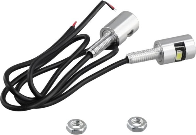 2X Chrom 5630 Motorrad Schraube Bolzen Lampe Auto Universal Kennzeichen Licht 12V