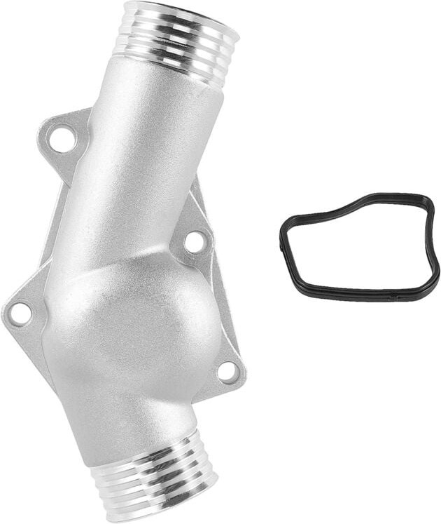 Verbesserter Aluminium Thermostat Gehaeuse Deckel Mit Dichtung Fuer M3 Z3 E34 E36 11531722531 11531740437 Poliert