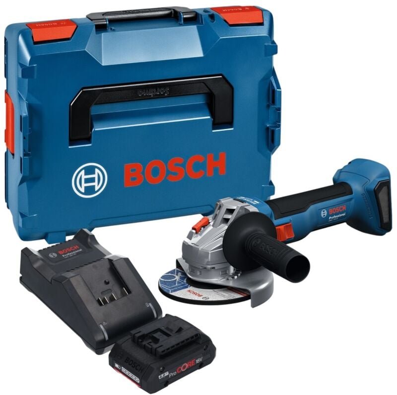 Bosch gws 18V-8 Professional Akku Winkelschleifer 18 v 125 mm Brushless + 1x ProCORE Akku 4,0 Ah + Ladegerät + l Boxx