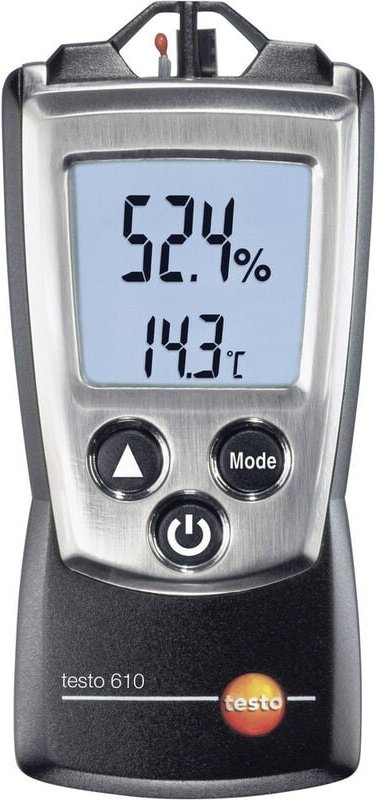 testo 610 Luftfeuchtemessgerät (Hygrometer) 0 % rF 100 % rF Taupunkt-/Schimmelwarnanzeige