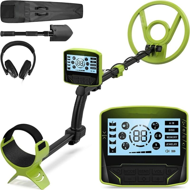 Professioneller Metalldetektor für Erwachsene mit Punktortung und Speichermodus, 5 Modi mit 25 cm wasserdichter Spule, h...
